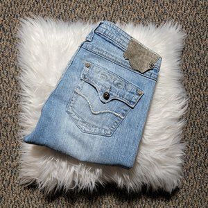 Super-Cute Boho Chic  Industrial Cotton Embroidered Jean Shorts Junior Size 7